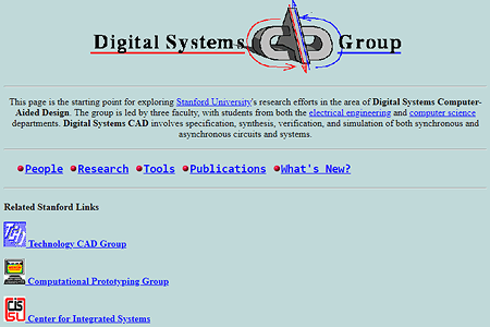 Digital Systems CAD Group website in 1995
