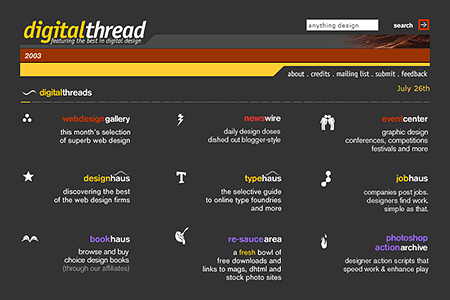 Digitalthread website in 2003