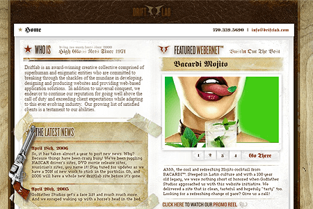 Driftlab flash website in 2005