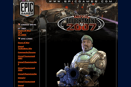Epic Games website in 2006