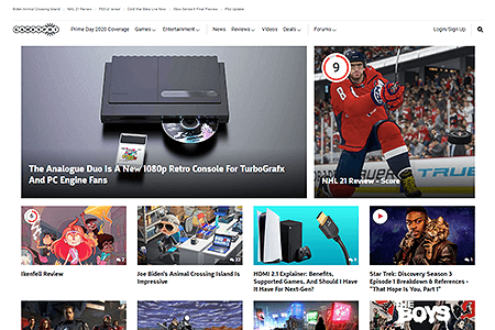 GameSpot website in 2020