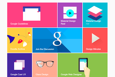Google Material Design website in 2014