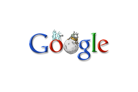 Google Doodle – Anniversary of Lunar Landing July 20, 2005