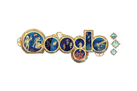 Google Doodle – Jules Verne's 183rd Birthday February 8, 2011