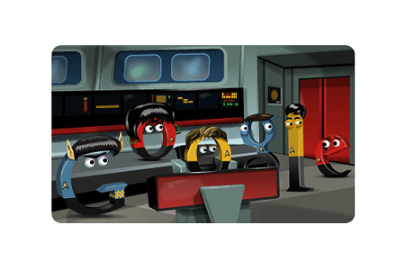 Google Doodle – 46th Anniversary of Star Trek's 1st Broadcast September 8, 2012