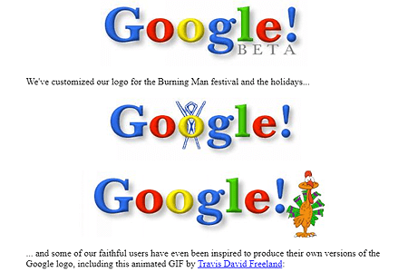Google Stickers in 1999