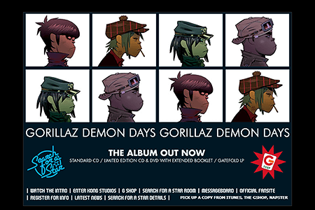 Gorillaz website in 2005