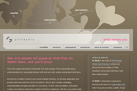 Gotomedia website in 2006