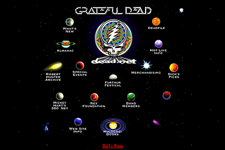 Grateful Dead website in 1996