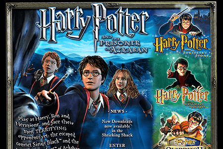 Harry Potter at EA Games website in 2004
