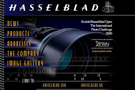 Hasselblad website in 2000