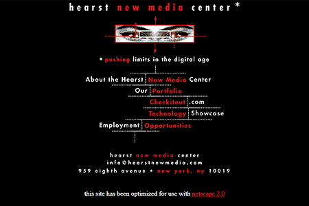 Hearst New Media Center website in 1996