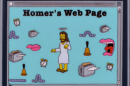 Homer's Web Page in 2000