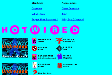 HotWired website in 1996