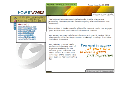 How it Works website in 2002