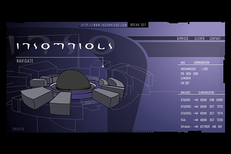 INsOMNIOUS 3D flash website in 1999