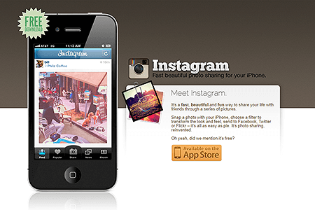 Instagram website in 2011