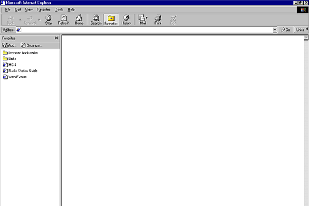 Internet Explorer 5.0 – Favorites