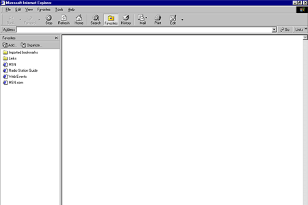 Internet Explorer 5.5 – Favorites