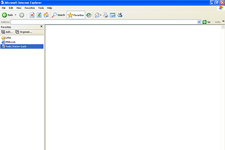 Internet Explorer 6.0 – Favorites