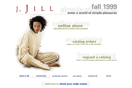 J. Jill Online Store website in 1999