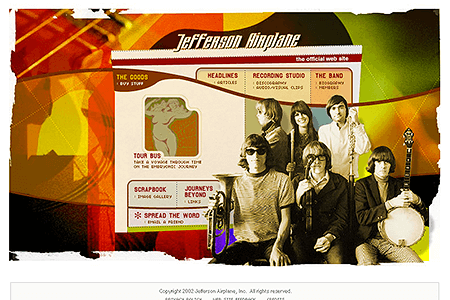 Jefferson Airplane website in 2002