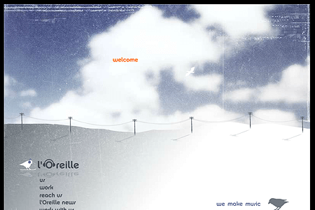 L'Oreille flash website in 2002