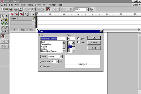 Macromedia Flash 2.0 – Fonts