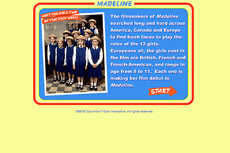 Madeline flash website in 1998