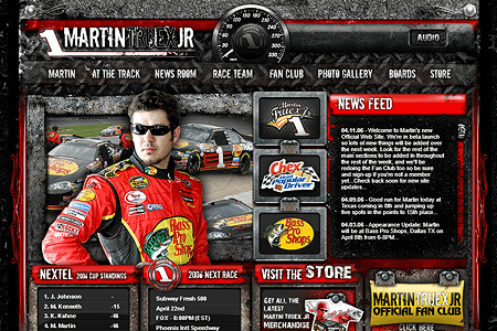 Martin Truex flash website in 2006