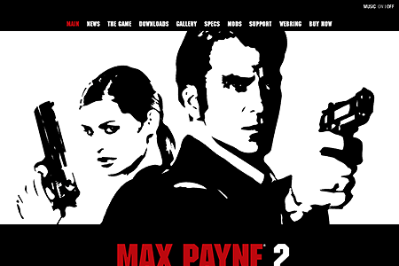 Max Payne 2 flash website in 2003