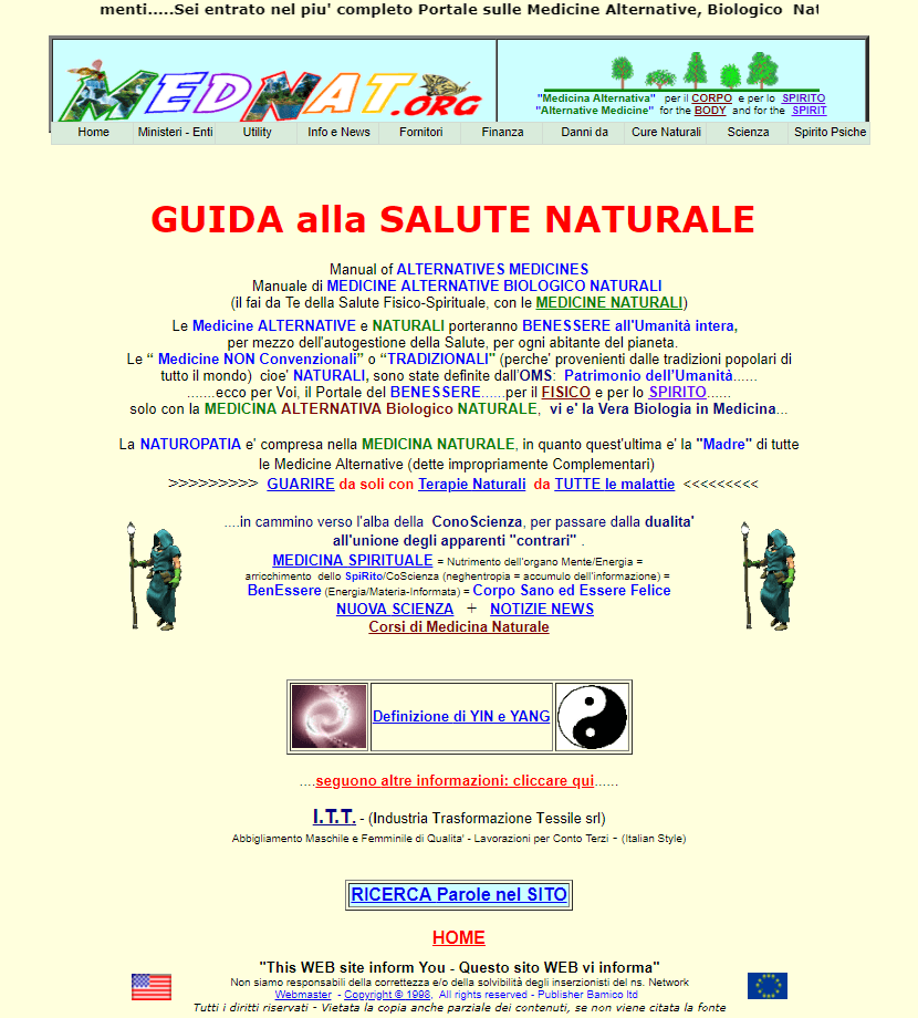 Mednat website in 2005