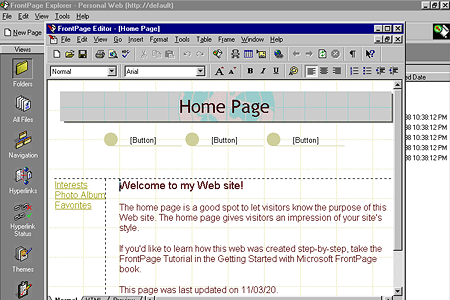 FrontPage Editor Homepage
