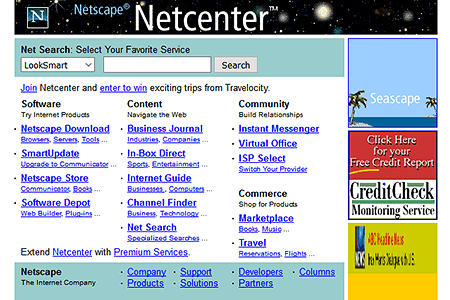 Netscape website in 1998