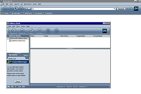 Netscape 6.0 – Address Book