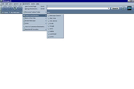 Netscape 6.0 – Bookmarks