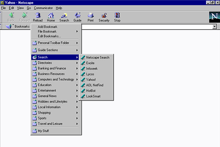 Netscape Communicator 4.01 – Bookmarks