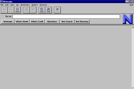 Netscape Navigator 1.0 – Empty Page