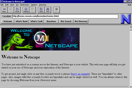 Netscape Navigator 1.0 – Welcome to Netscape