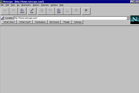Netscape Navigator 3.04 Gold – Empty Page