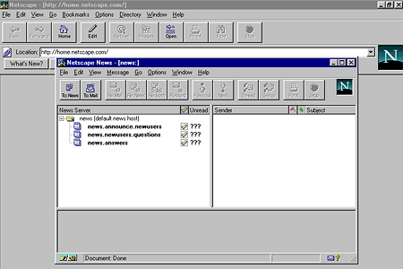 Netscape Navigator 3.04 Gold – Netscape News