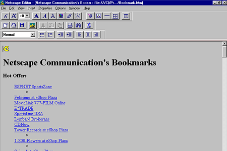 Netscape Navigator 3.04 Gold – Netscape Editor