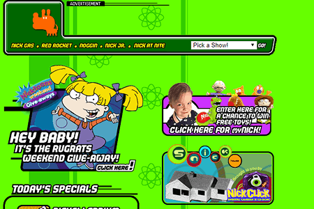 Nickelodeon website in 1999