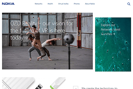 Nokia website in 2017