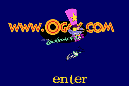 Oggy and the Cockroaches flash website in 1999