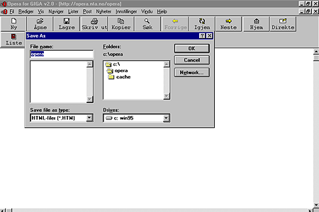 Opera 2.0 – Save As
