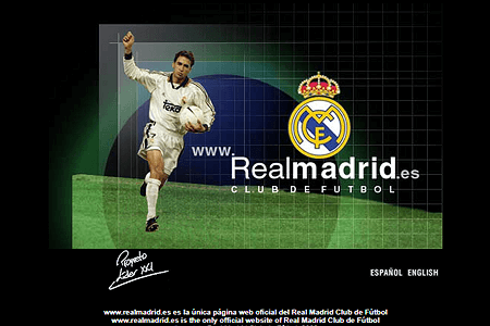 Real Madrid CF website in 2000