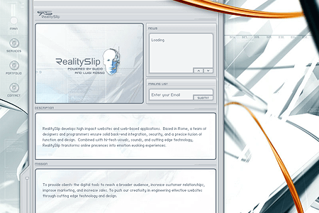 RealitySlip website in 2003