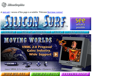 Silicon Graphics website in 1995