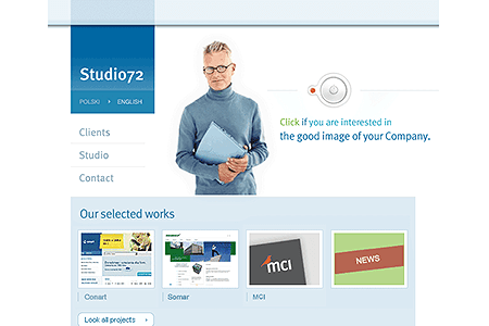 Studio72 website in 2007